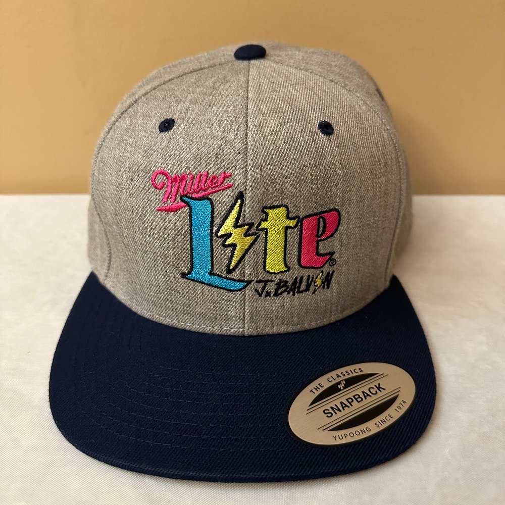 J. Balvin Gray & Navy Snapback Hat